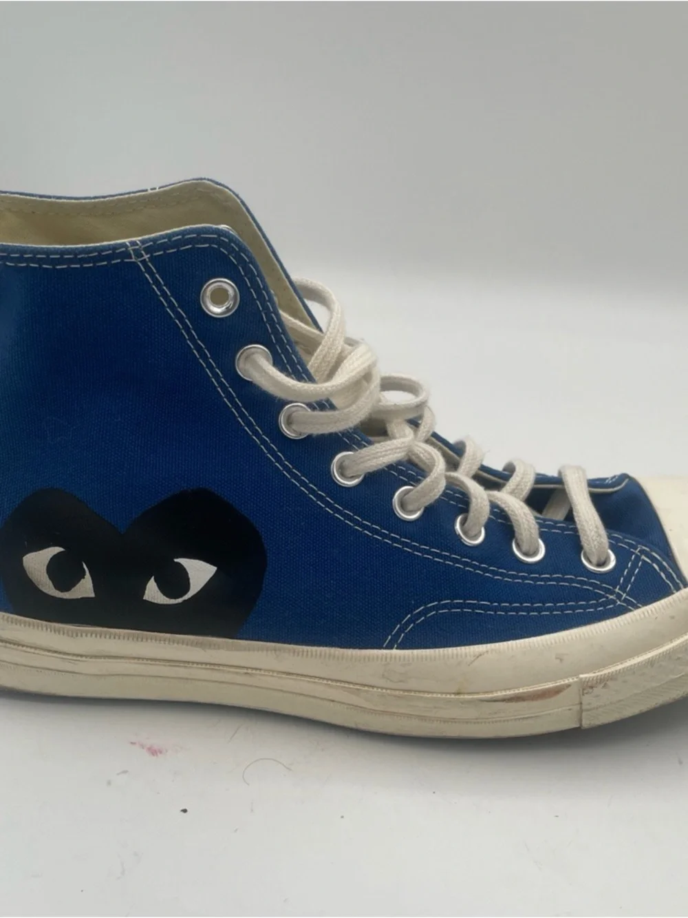 Converse Comme des Garcons Blue High-Top sneakers‎ Heart Eyes Women’s size 10
